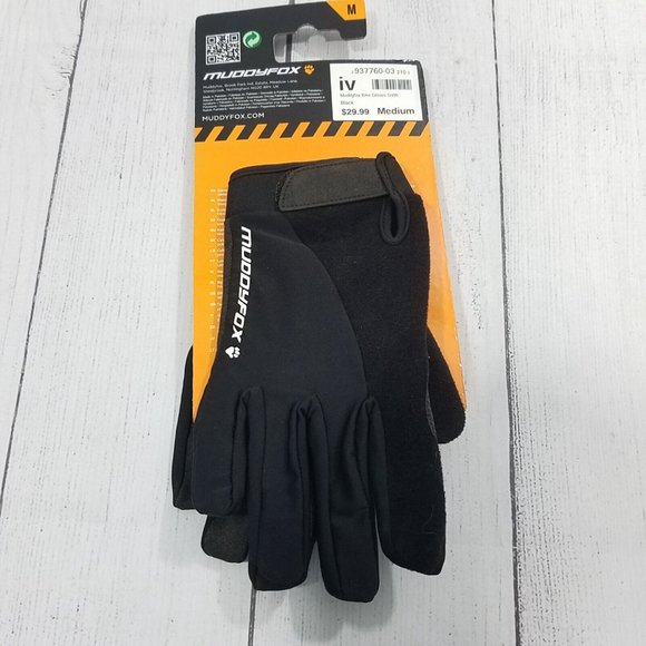 Muddyfox Lightweight Padded Cycling Gloves Adult Size Medium - Black - Picture 2 of 4